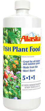 ALASKA Alaska 100099247 Fish Fertilizer, 32 oz, Bottle, Liquid, 5-1-1 N-P-K Ratio