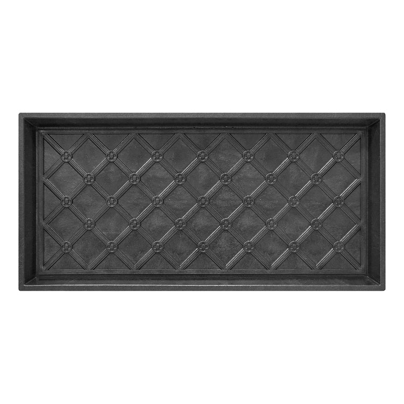 MULTY INDUSTRIES Multy Home MT5001049 Manor Lattice Boot Tray, Polypropylene, Black, 17 in L, 35 in W