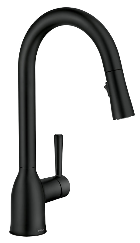 MOEN Moen Adler Series 87233BL Pull-Down Kitchen Faucet, 1.5 gpm, 1-Handle, 1-Faucet Hole, Metal, Matte Black PLUMBING, HEATING & VENTILATION MOEN