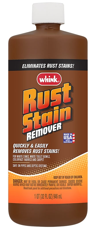 WHINK Whink 1232 Rust Stain Remover, Liquid, Acrid, Clear, 32 oz, Bottle