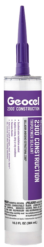 GEOCEL Geocel 2300 Series GC66903 Construction Tripolymer Sealant, Black, 10.3 fl-oz Cartridge