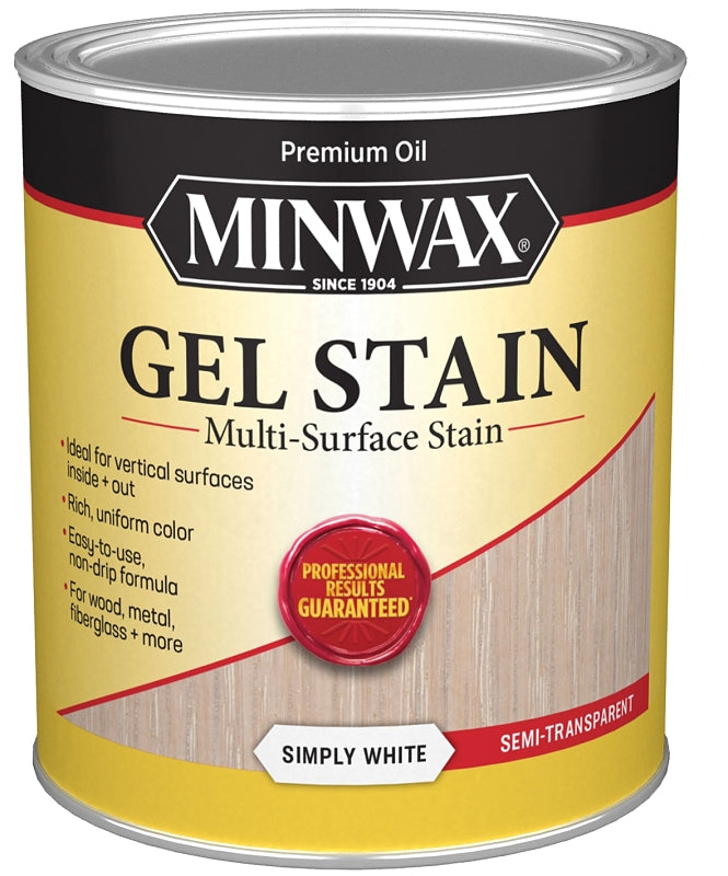 MINWAX Minwax 616110444 Gel Stain, White, 1 qt