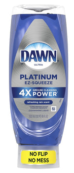 DAWN Dawn Platinum EZ-Squeeze 00207 Dish Soap, 18 fl-oz, Bottle, Liquid, Refreshing Rain, Blue