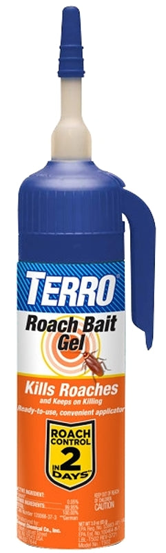 TERRO TERRO T502 Roach Bait Gel, Gel, Paste, Mildly Sour, 3 oz Bottle LAWN & GARDEN TERRO