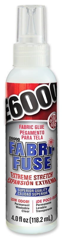 E6000 E6000 FABRI-FUSE 565004 Glue, Clear/Cloudy White, 4 fl-oz Bottle