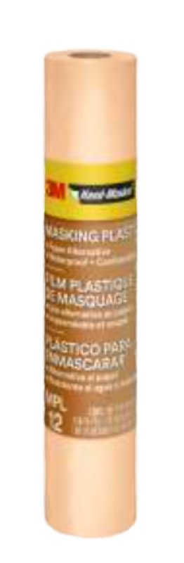 3M 3M MPL12 Masking Tape, 120 yd L, 12 in W, Plastic Backing, Transparent PAINT 3M