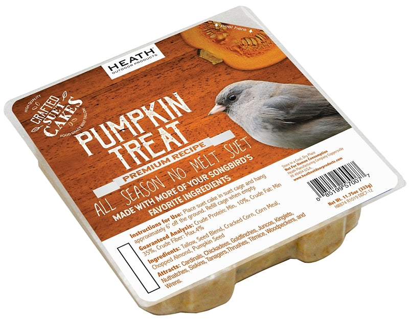 HEATH Heath DDC7-12 Cracked Corn Crafted Suet Cake, 11.75 oz, Pumpkin HARDWARE & FARM SUPPLIES HEATH