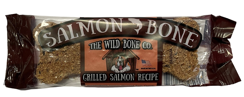 THE WILD BONE CO The Wild Bone Co 1882 Bone Dog Biscuit Treat, Grilled Salmon, 1 oz
