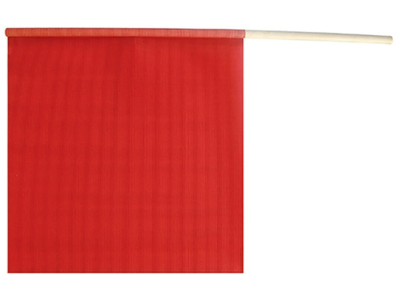 ANCRA Ancra 49893-10 Safety Flag with Wooden Dowel Rod, 18 in L, 18 in W, Fluorescent Red, PVC