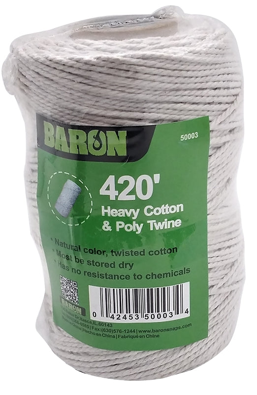 BARON Baron 50003 Twine, 420 ft L, Cotton HARDWARE & FARM SUPPLIES BARON