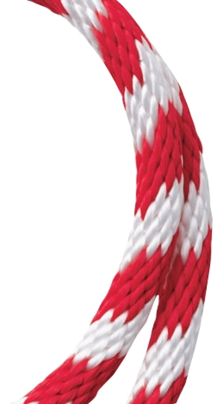 BARON Baron 51214 Derby Rope, 3/8 in Dia, 50 ft L, 180 lb Working Load, Polypropylene, Red/White