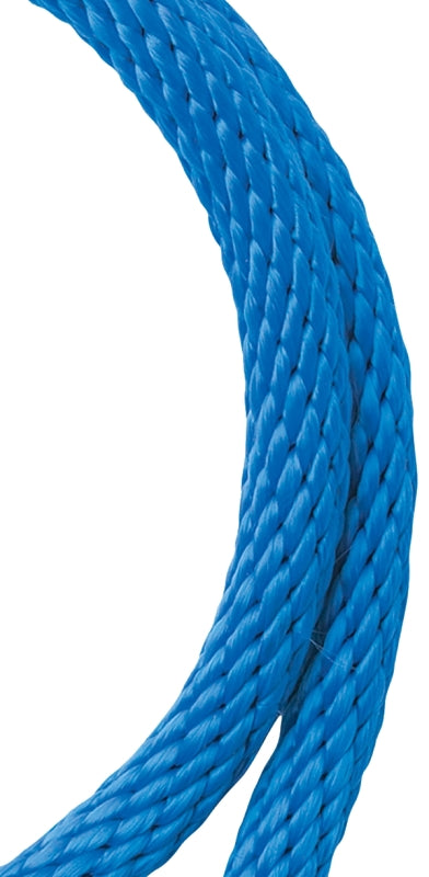 BARON Baron 51618 Rope, 1/2 in Dia, 35 ft L, 244 lb Working Load, Polypropylene, Blue