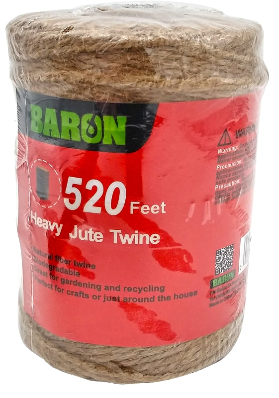 BARON Baron 70308 Twine, 520 ft L, Jute, Green