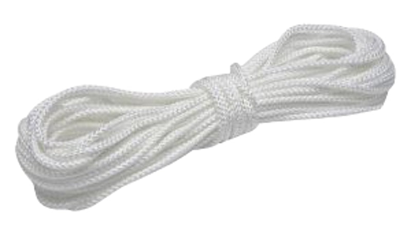 BARON Baron 36361 Rope, 3/16 in Dia, 100 ft L, 83 lb Working Load, Nylon/Poly, White
