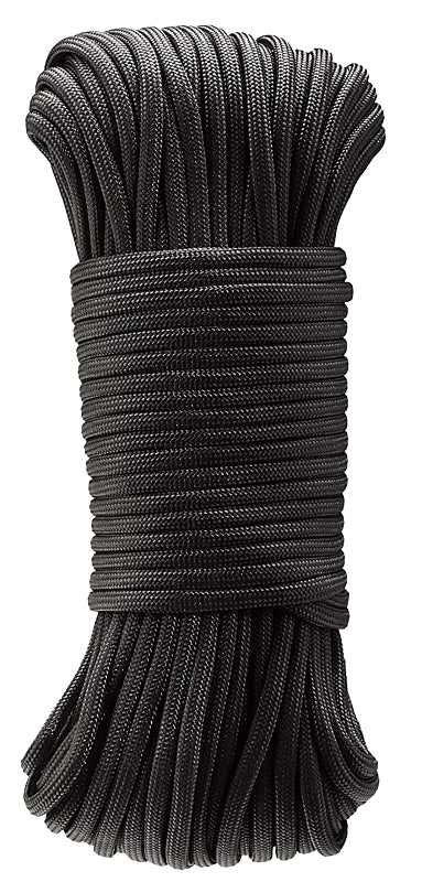 BARON Baron 70988 Cord, 5/32 in Dia, 50 ft L, 110 lb Working Load, Polyester, Black
