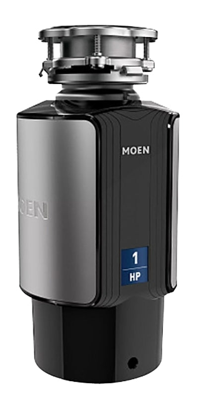 MOEN Moen EX Series EX100C Garbage Disposal, 1 hp Motor, 115 V, Polymer/Stainless Steel, 10 year Limited Warranty