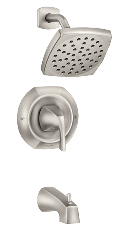 MOEN Moen Lindor Posi-Temp Series 82504SRN Tub and Shower Faucet, 1-Function Showerhead, 1.75 gpm Showerhead, 1-Handle PLUMBING, HEATING & VENTILATION MOEN