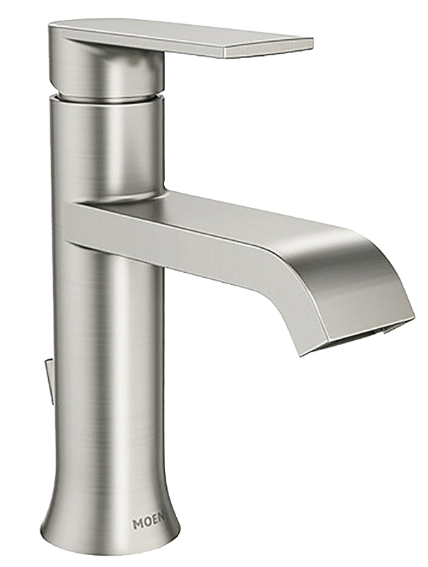 MOEN Moen Genta Series WS84760SRN Bathroom Faucet, 1.2 gpm, 1-Handle, Metal, Spot Resist Brushed Nickel, Lever Handle PLUMBING, HEATING & VENTILATION MOEN