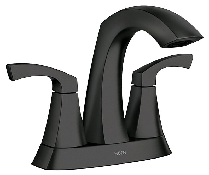 MOEN Moen 84506 Lindor Series 84506BL Bathroom Faucet, 1.2 gpm, 2-Handle, 3-Faucet Hole, Stainless Steel, Matte