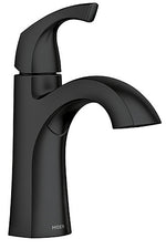 MOEN Moen 84505 Series 84505BL Bathroom Faucet, 1.2 gpm, 1-Handle, Stainless Steel, 4 in Faucet Centers, Lever Handle PLUMBING, HEATING & VENTILATION MOEN