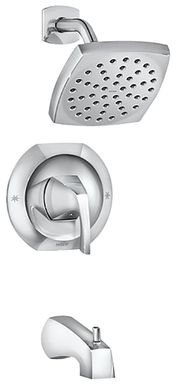 MOEN Moen Lindor Posi-Temp Series 82504 Tub and Shower Faucet, 1-Function Showerhead, 1.75 gpm Showerhead, 1-Spray Setting