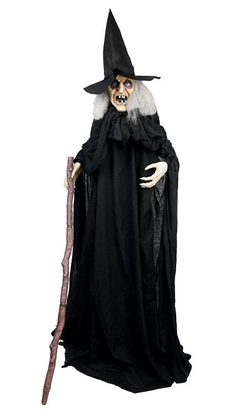 SANTAS FOREST Santas Forest 56911 Animated Witch w/Cane, 6 ft H, Metal, PVC, Internal Light/Music: Internal Sounds, Indoor/Outdoor APPLIANCES & ELECTRONICS SANTAS FOREST