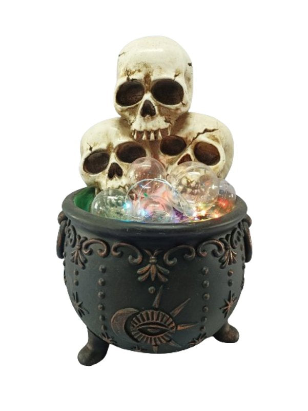 SANTAS FOREST Santas Forest 89928 LED Calderon with Skulls, 12-1/2 in H, Plastic/Resin, Black, Internal Light, Indoor APPLIANCES & ELECTRONICS SANTAS FOREST