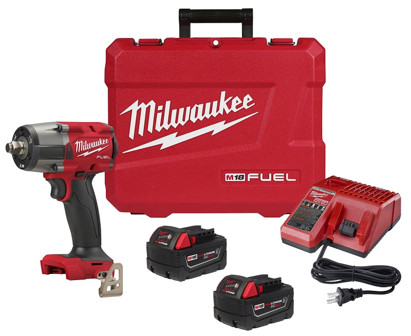 MILWAUKEE Milwaukee M18 2962-22R Series Impact Wrench Kit, Battery Included, 18 V, 5 Ah, 1/2 in Drive, Square Drive TOOLS MILWAUKEE