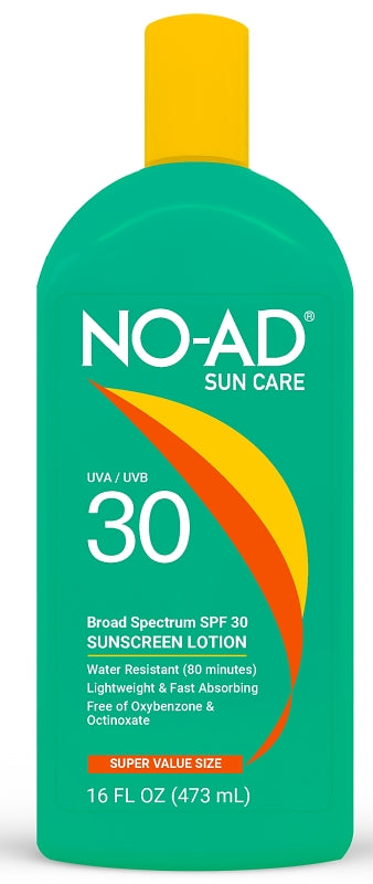 NO-AD No-Ad NO-AD600 Series Sunscreen Lotion, 16 oz Bottle, Fragrance-Free