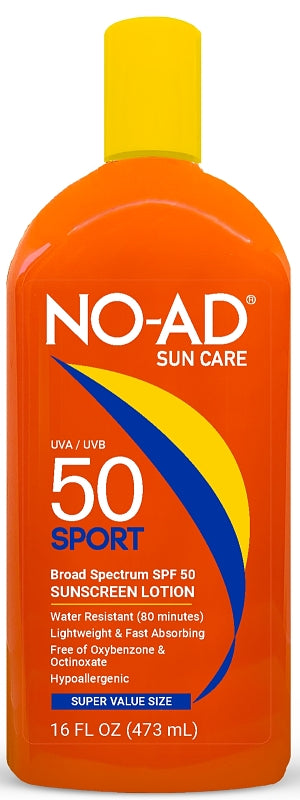 NO-AD No-Ad NO-AD602 Series Sunscreen Lotion, 16 oz Bottle, White, Fragrance-Free