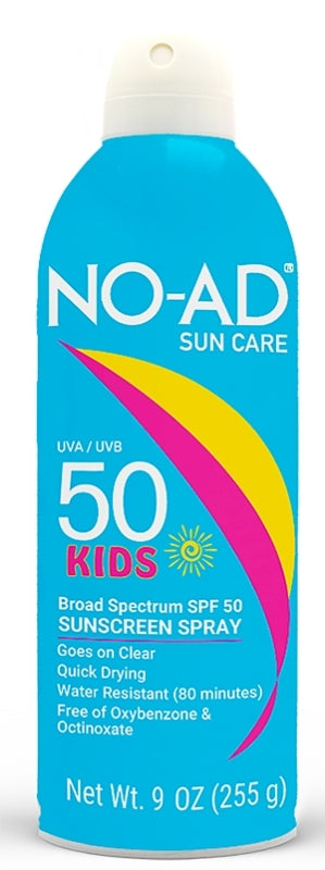 NO-AD No-Ad NO-AD609 Sunscreen Spray, Clear, Fragranced, 9 oz