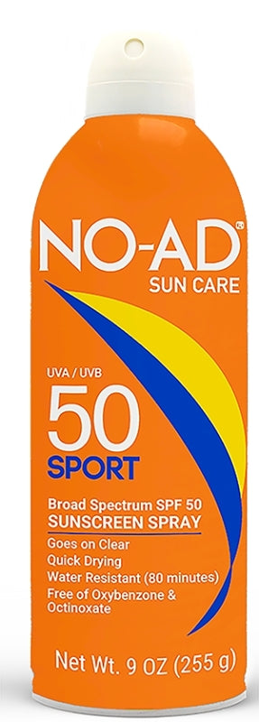 NO-AD No-Ad NO-AD610 Sunscreen Spray, Clear, Fragranced, 9 oz Can