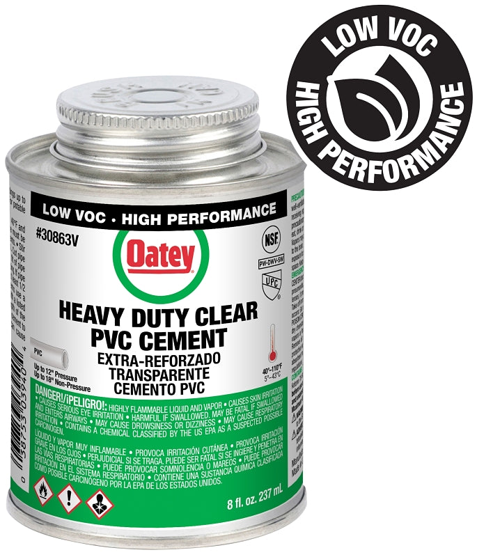 OATEY Oatey 308631V Heavy-Duty Medium Set Cement, 8 oz Can, Liquid, Clear