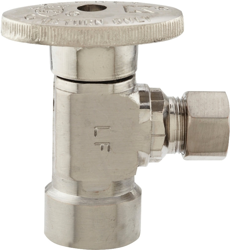 KEENEY Keeney K2048ABNLF Supply Line Valve, 1/2 x 3/8 in Connection, Compression x FIP, 300 psi Pressure, Brass Body PLUMBING, HEATING & VENTILATION KEENEY