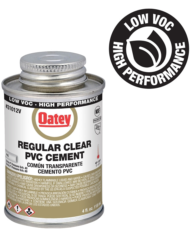 OATEY Oatey 310125V Regular-Bodied Fast Set Cement, 4 oz Can, Liquid, Clear PLUMBING, HEATING & VENTILATION OATEY