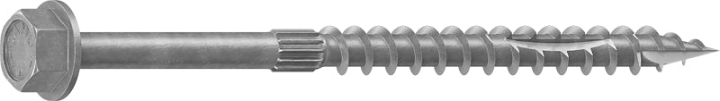 CAMO Camo 0368200 Structural Screw, 1/4 in Thread, 4 in L, Hex Head, Hex Drive, Sharp Point, Hot-Dipped Galvanized, 10 HARDWARE & FARM SUPPLIES CAMO