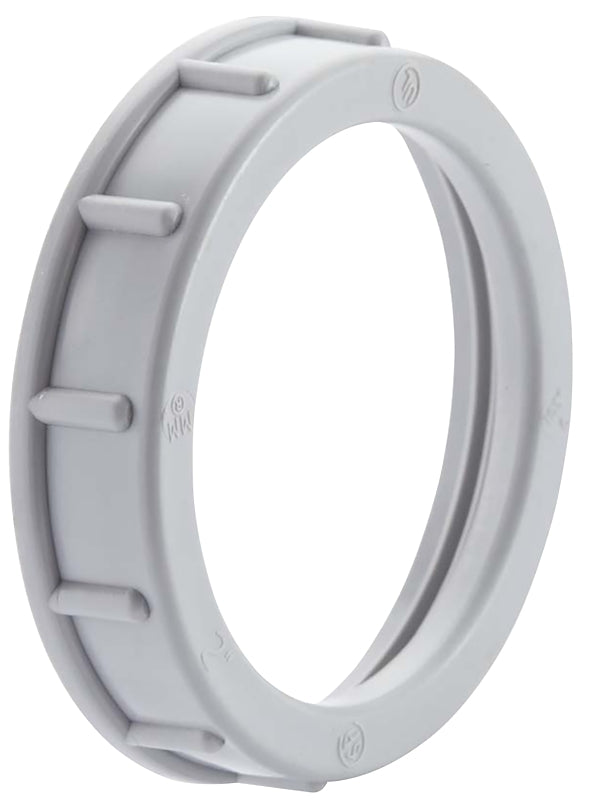 HALEX Halex 27529 Rigid Conduit Bushing, 1-1/4 in, 1.91 in Dia, 0.56 in L, PVC, 2/BAG
