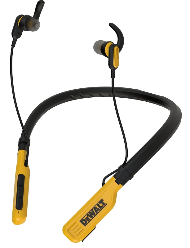 DEWALT DEWALT 190 2091 DW2 A Wireless Earphones, 5.0 Bluetooth, Black/Yellow