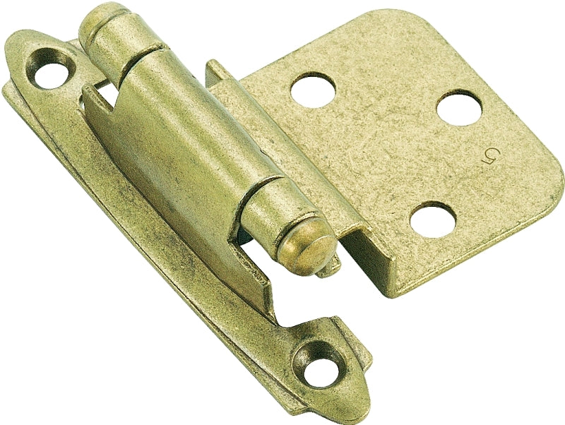 AMEROCK Amerock BPR3428BB Cabinet Hinge, 3/8 in Inset, Burnished Brass, 2-3/4 in L x 2-3/16 in W HARDWARE & FARM SUPPLIES AMEROCK