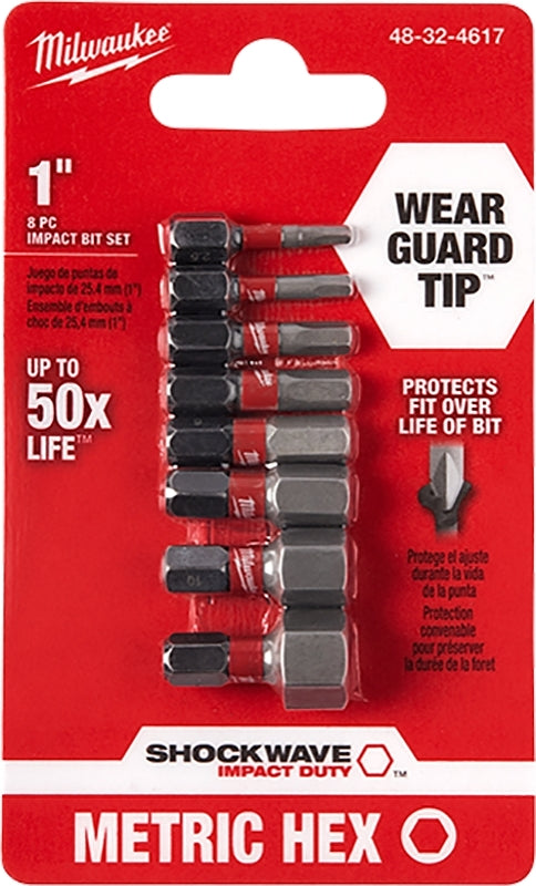 MILWAUKEE Milwaukee SHOCKWAVE 48-32-4617 Impact Bit Set, 8-Piece, Steel TOOLS MILWAUKEE
