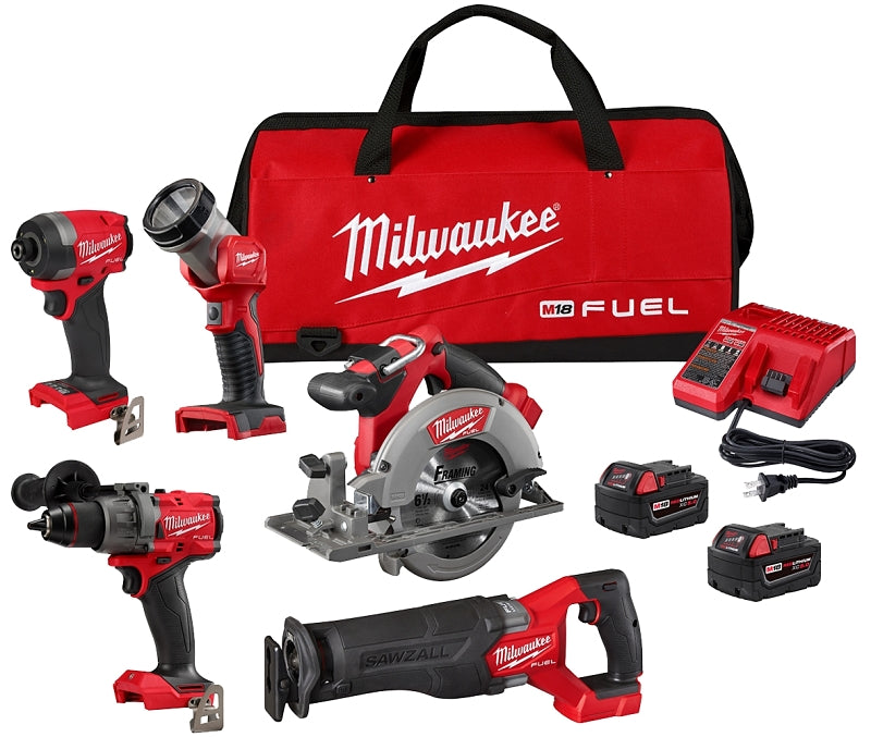 MILWAUKEE Milwaukee 3697-25 Brushless Cordless Combo Kit, 18 V, Lithium-Ion TOOLS MILWAUKEE