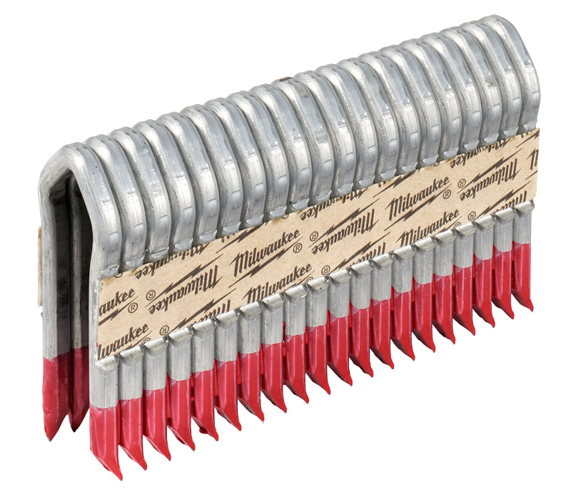MILWAUKEE ELECTRIC TOOL Milwaukee MPU2-960 Series Staple, 2 in L, Galvanized, 3/4 in W Crown, 9 ga Gauge, Aluminum/Zinc, 960/PK