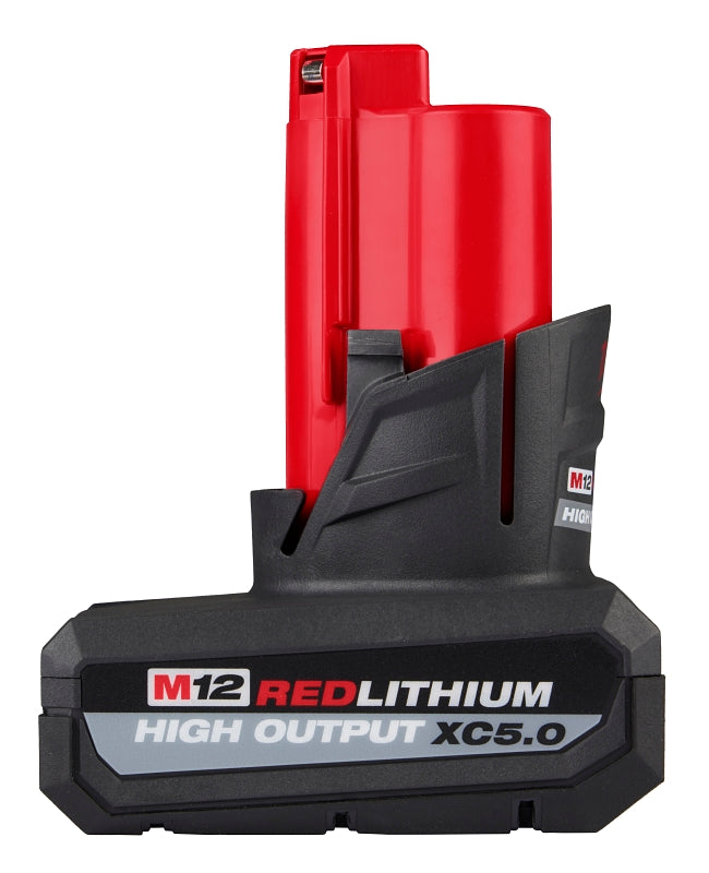 MILWAUKEE Milwaukee M12 REDLITHIUM HIGH OUTPUT 48-11-2450 Battery Pack, 12 V Battery, 5 Ah TOOLS MILWAUKEE