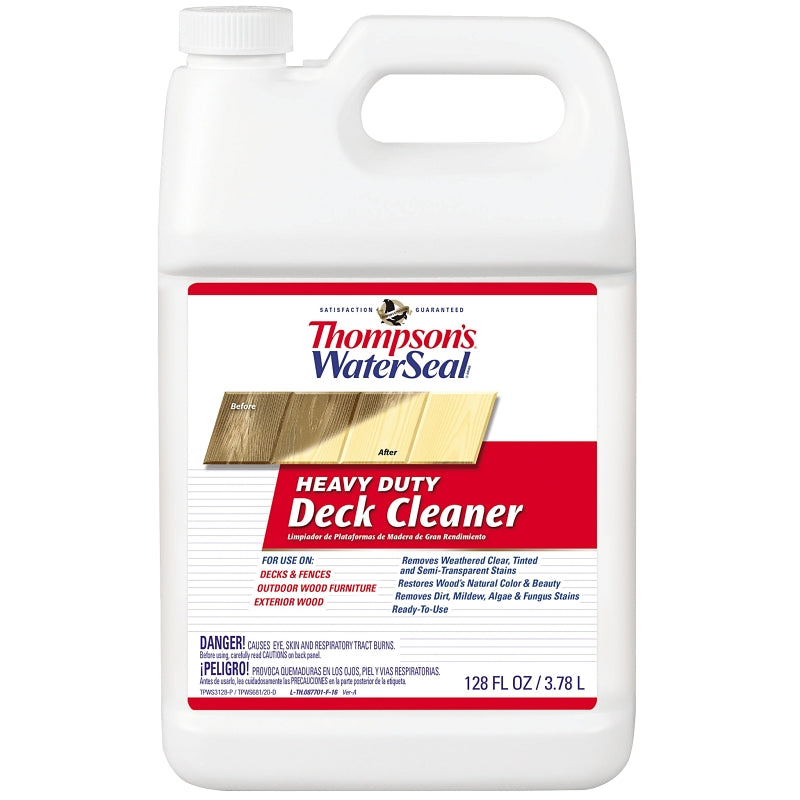 THOMPSON'S WATERSEAL Thompson's WaterSeal TH.087701-16 Deck Cleaner, Liquid, 1 gal Can PAINT THOMPSON'S WATERSEAL