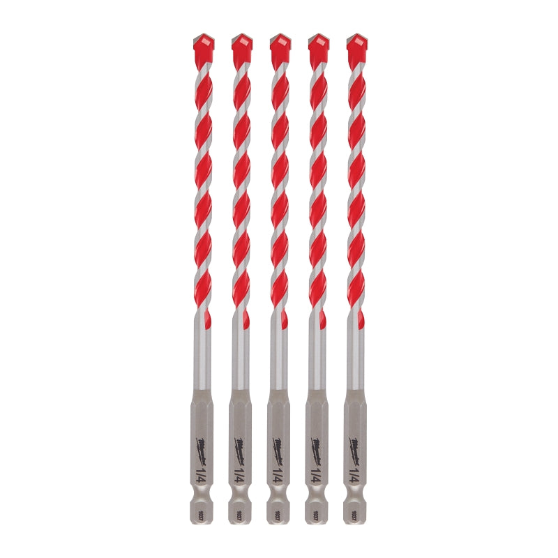 MILWAUKEE Milwaukee SHOCKWAVE 48-20-9162 Drill Bit, 1/4 in Dia, 6 in OAL, Precision Ground, Wide Flute, 1/4 in Dia Shank