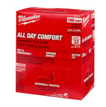 MILWAUKEE Milwaukee 48-73-3006 Ear Plugs, 32 dB NRR, Tapered, Foam Ear Plug, Red Ear Plug, 100/PK