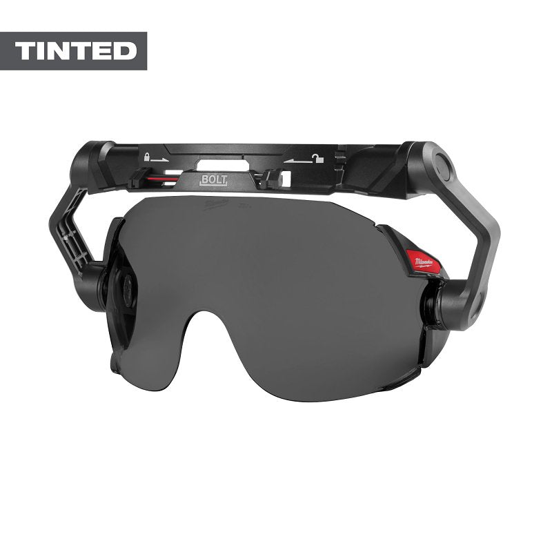 MILWAUKEE Milwaukee BOLT Series 48-73-1415 Dual Coat Lens Eye Visor, Tinted Lens, Black Frame, Anti-Scratch Lens, Polycarbonate CLOTHING, FOOTWEAR & SAFETY GEAR MILWAUKEE