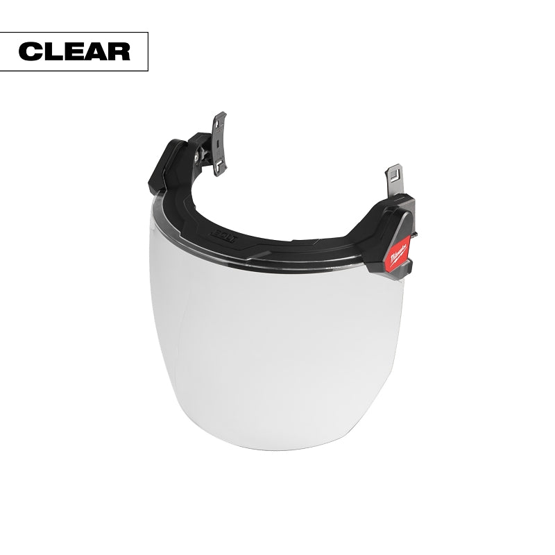 MILWAUKEE Milwaukee BOLT 48-73-1420 Full Face Shield, 10 in W Visor, 9-1/2 in H Visor, 0.06 in Thick Visor, Clear Visor