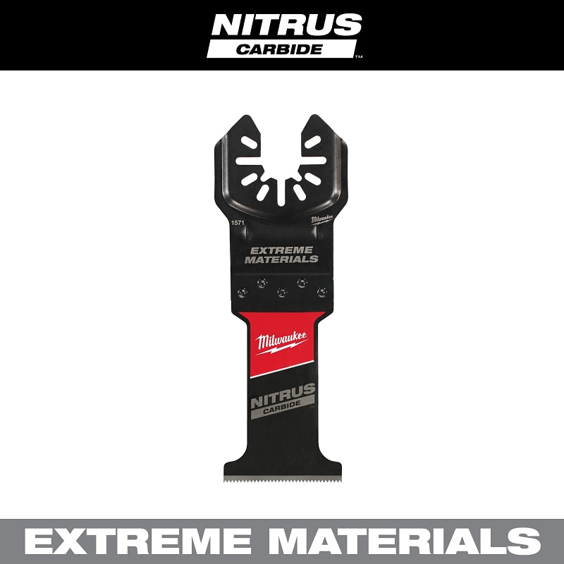 MILWAUKEE Milwaukee NITRUS CARBIDE Series 49-25-1571 Oscillating Multi-Tool Blade, 1-3/8 in D Cutting, Carbide, 1/PK