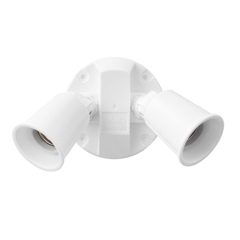 GLOBE ELECTRIC globe 17000104 Security Light, Plastic Fixture, White Fixture